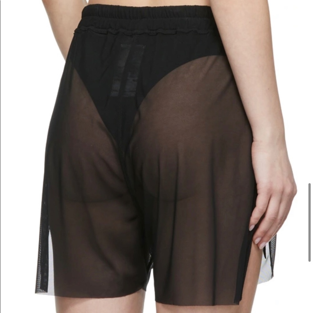 rick owens NWT black mesh shorts